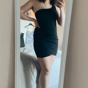 One shoulder cocktail dress